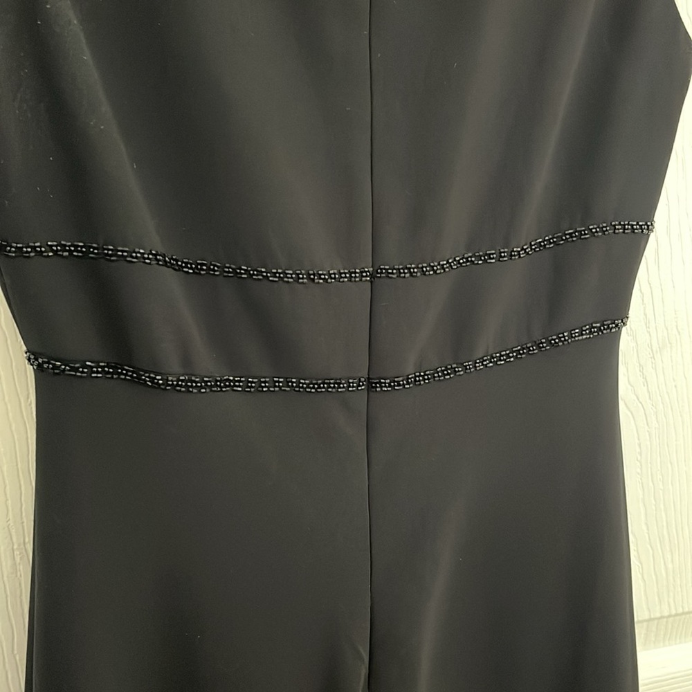 Vintage Jones New York Black Bias Cut Beaded Cocktail Dress - Picture 6 of 6